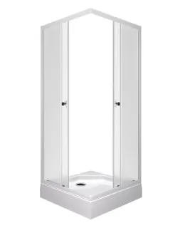 Душевой уголок Triton Вельвет Щ0000061815 90x90 см профиль белый стекло матовое